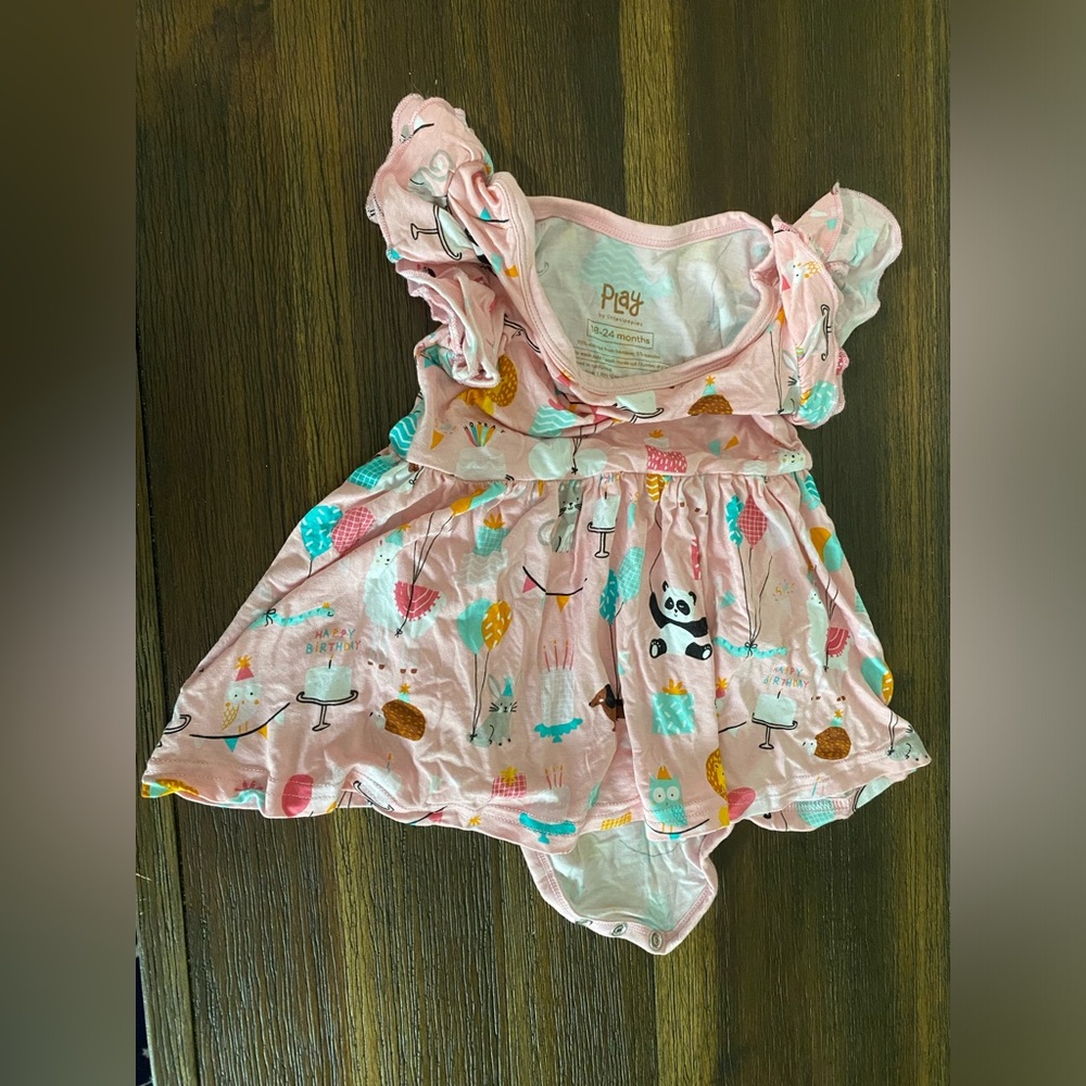 Little Sleepies Party Animals twirl dress with bodysuit